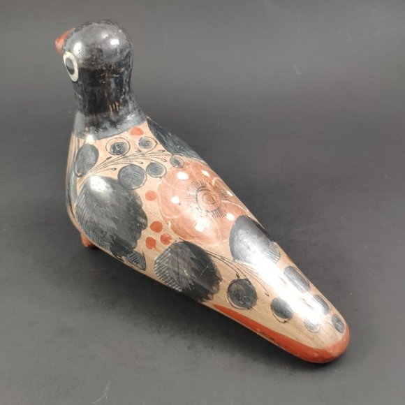 Talavera Hand Painted Bird Mexico VTG Figurine 6.5" - Picture 4 of 8